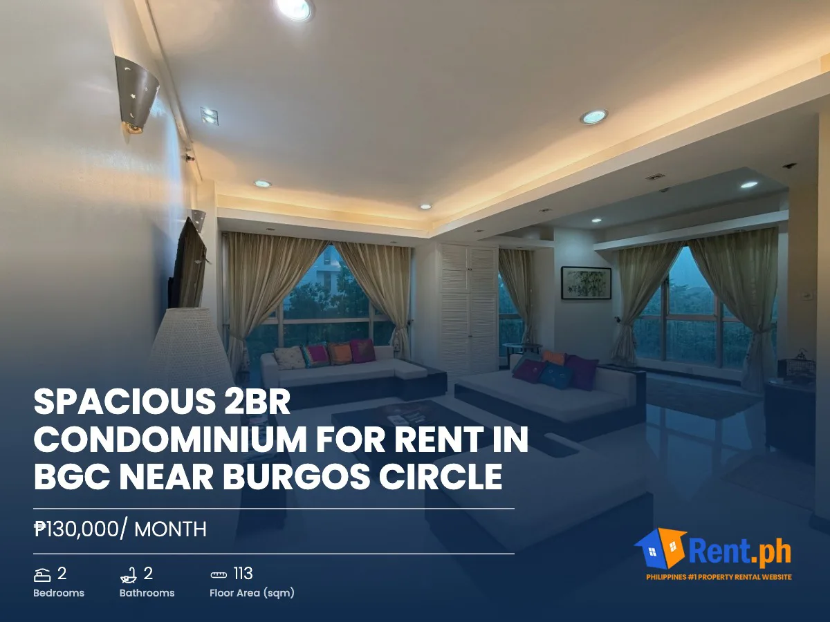 Spacious 2BR Condominium For Rent in BGC near Burgos Circle