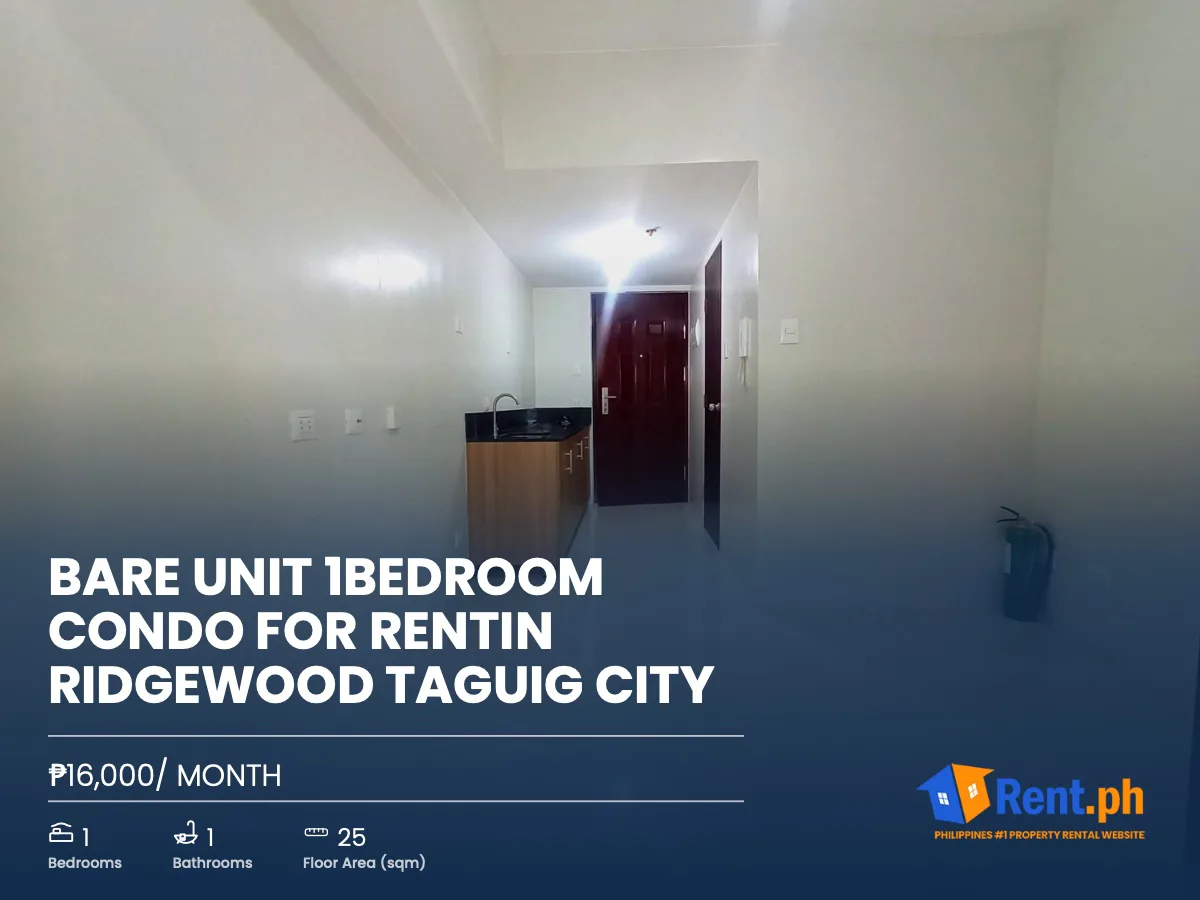 bare-unit-1bedroom-condo-for-rentin-ridgewood-taguig-city-for-rent