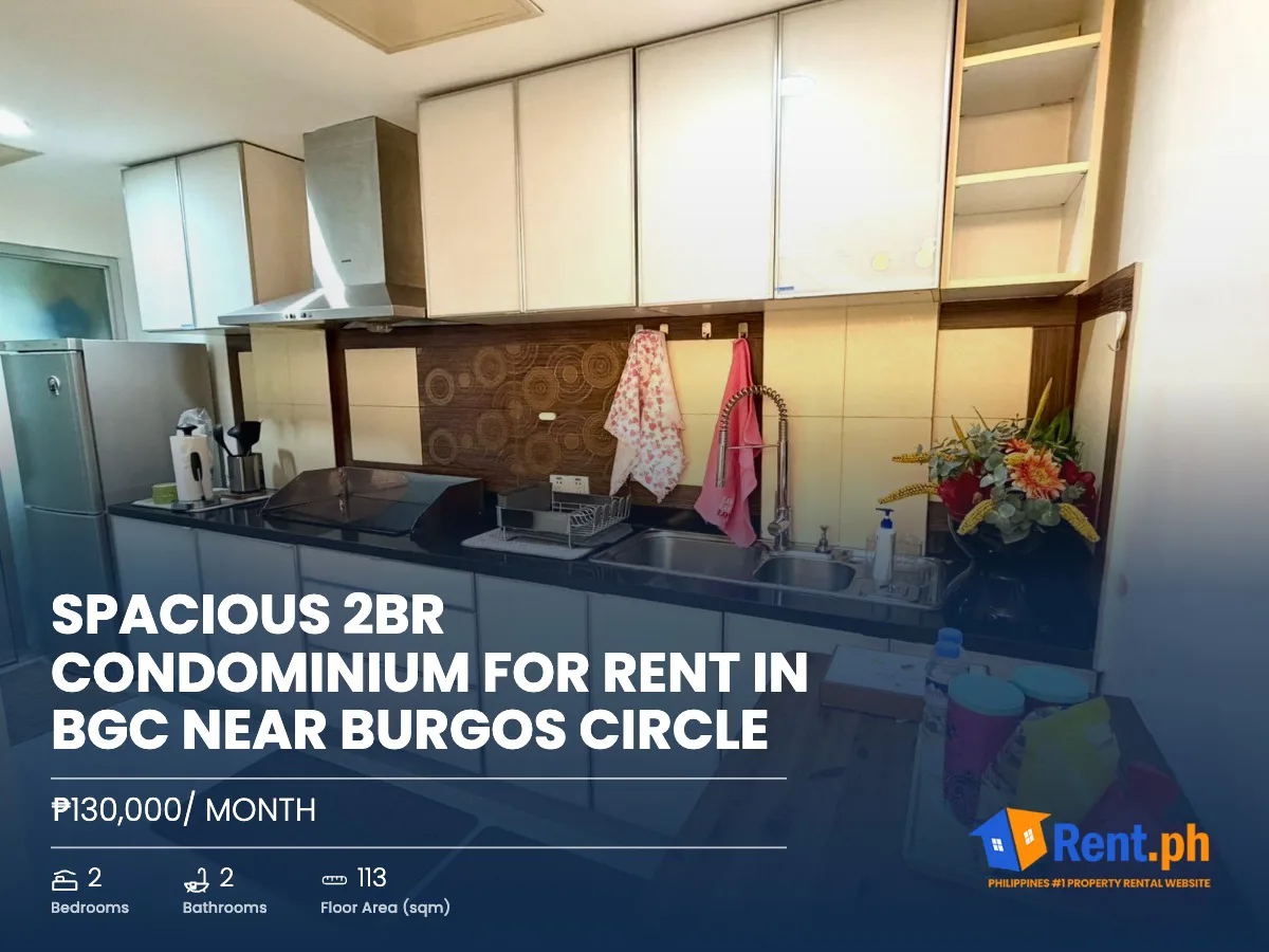 Spacious 2BR Condominium For Rent in BGC near Burgos Circle