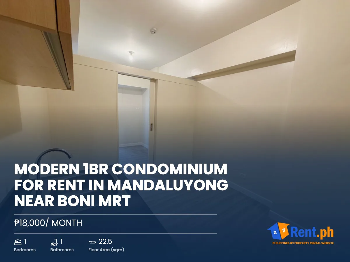 Modern 1BR Condominium For Rent in Mandaluyong near Boni MRT