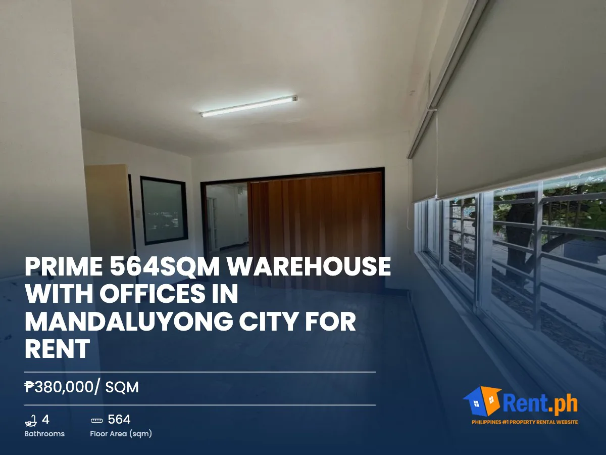 Prime 564sqm Warehouse with Offices in Mandaluyong City for Rent