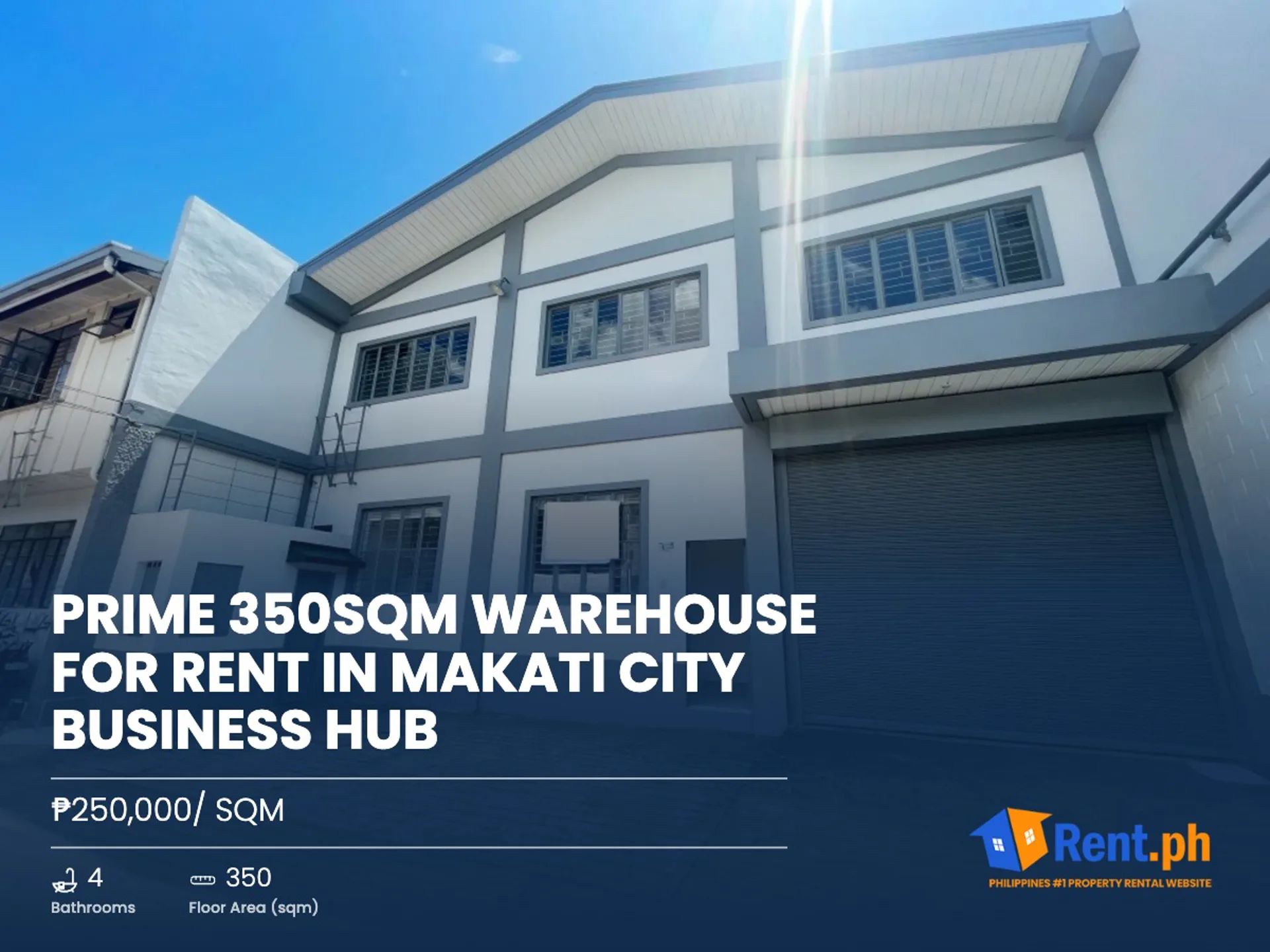 Prime 350sqm Warehouse For Rent in Makati City Business Hub