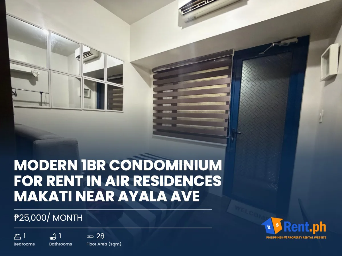 Modern 1BR Condominium For Rent in Air Residences Makati near Ayala Ave