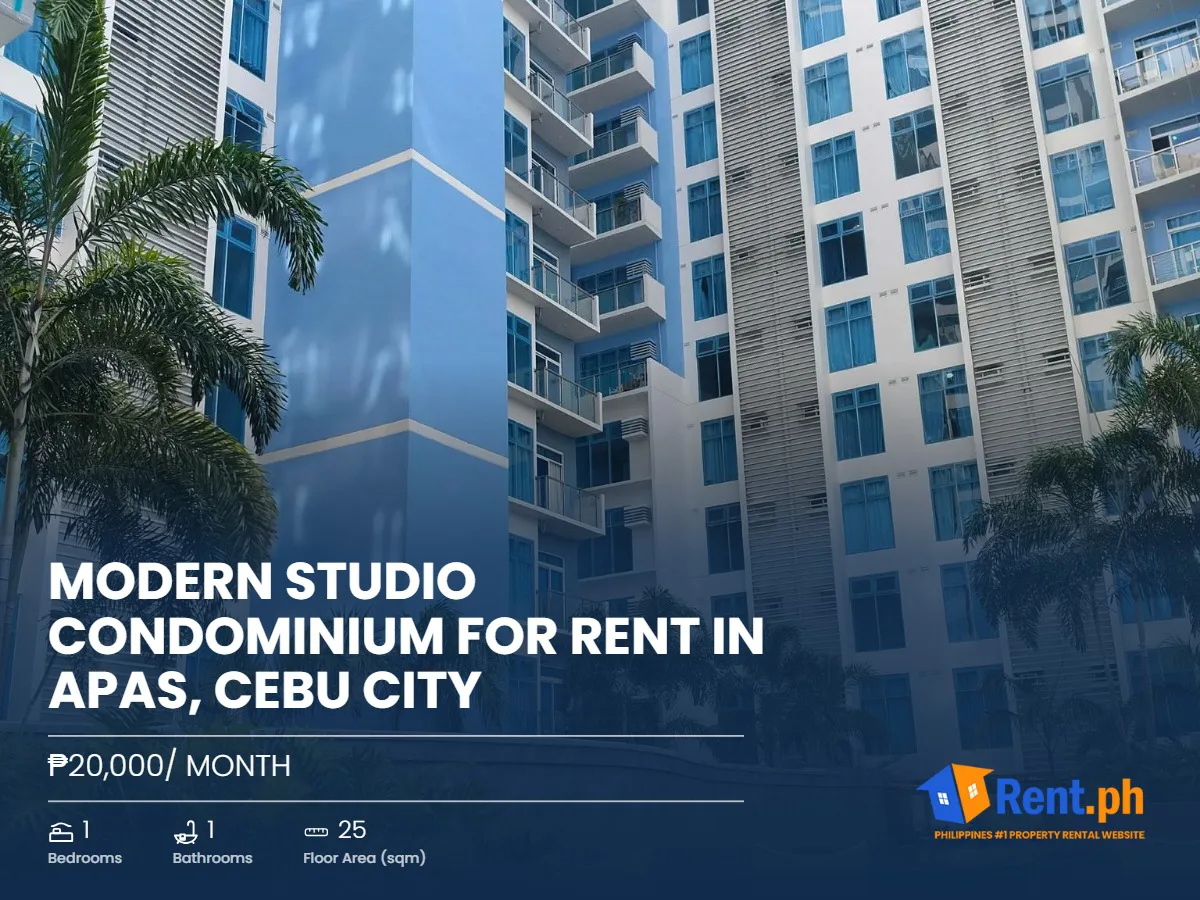 Modern Studio Condominium For Rent in Apas, Cebu City
