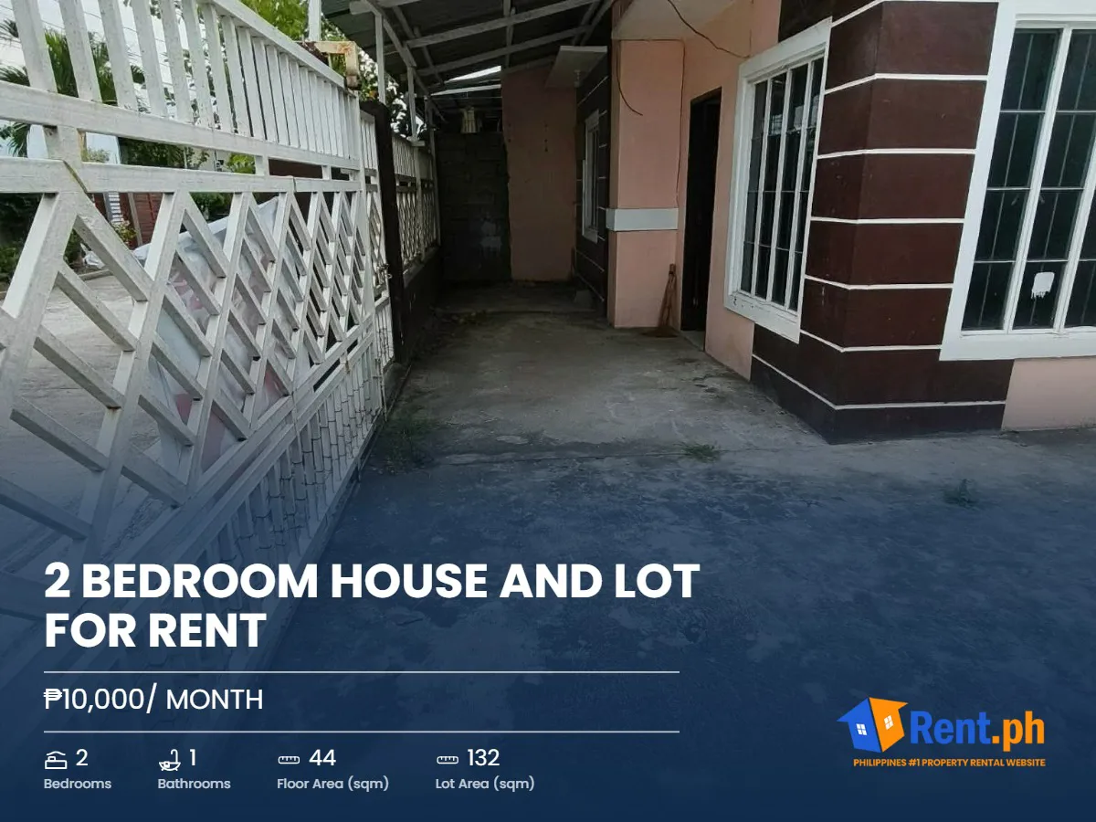 2 bedroom House and lot for Rent