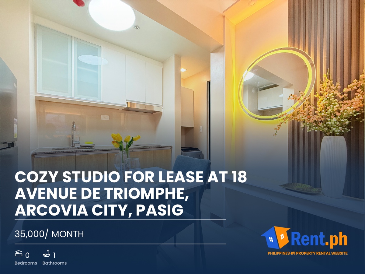 COZY STUDIO FOR LEASE AT 18 AVENUE DE TRIOMPHE, ARCOVIA CITY, PASIG