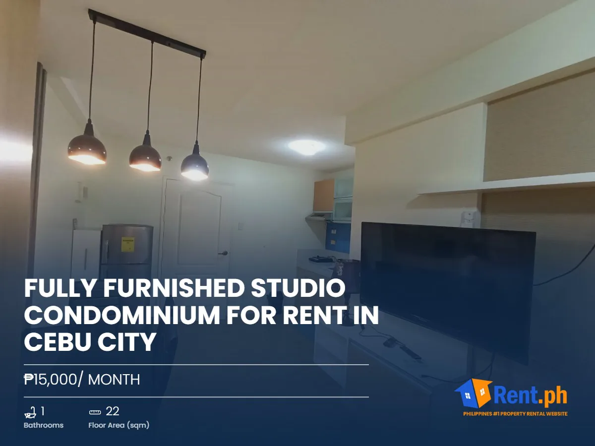Fully Furnished Studio Condominium For Rent in Cebu City