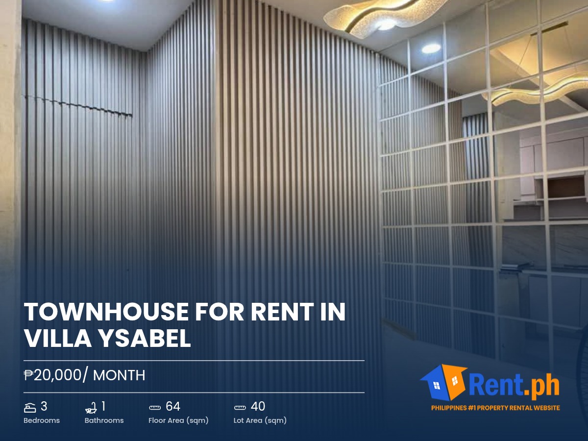 TOWNHOUSE FOR RENT IN VILLA YSABEL