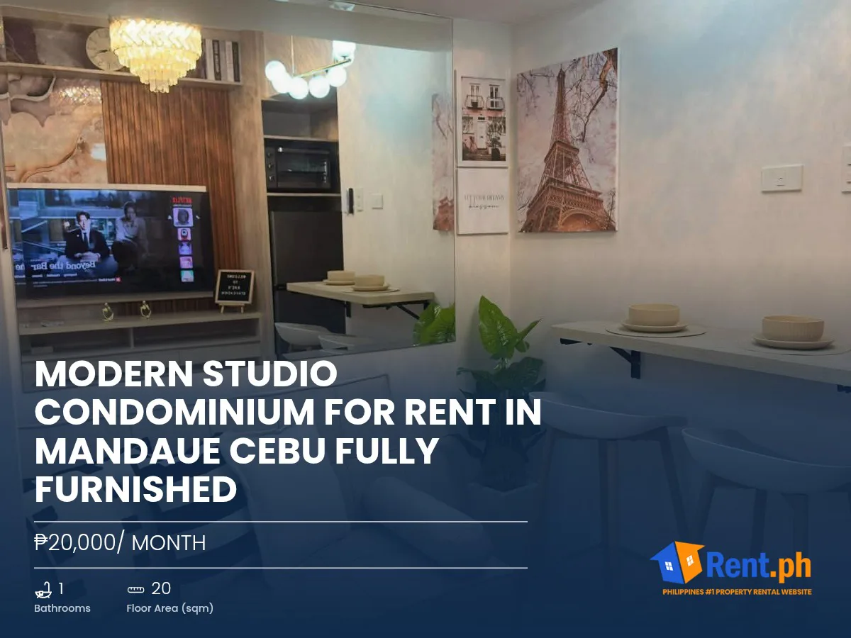 Modern Studio Condominium For Rent in Mandaue Cebu Fully Furnished