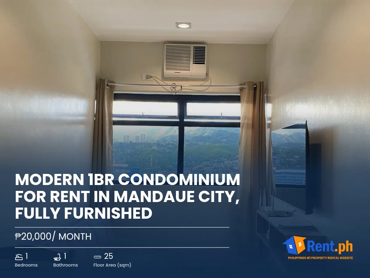 Modern 1BR Condominium For Rent in Mandaue City, Fully Furnished