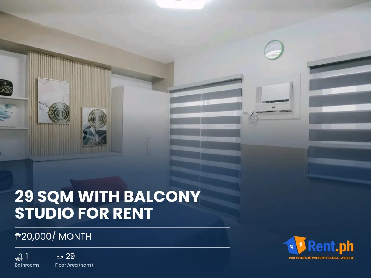 29 SQM WITH BALCONY STUDIO FOR RENT