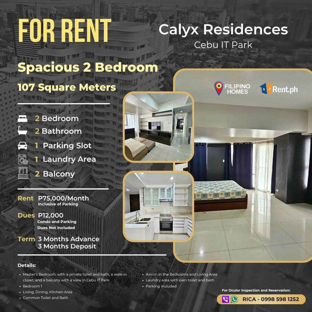 spacious-2-bedroom-condo-for-rent-in-calyx-residences-cebu-it-park-for-rent